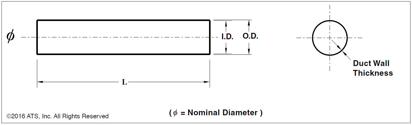 Round Straight Duct details