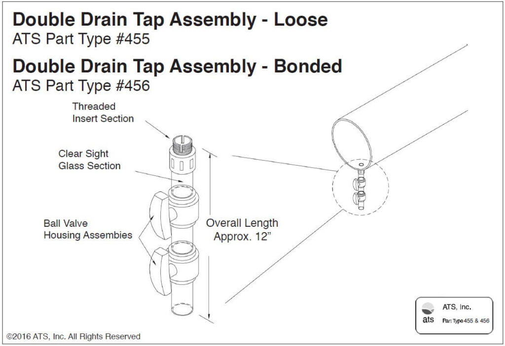 Double Drain Tap Assembly - Loose
