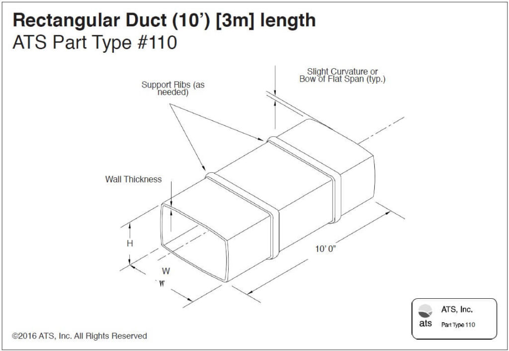Rectangular Duct (10’) [3m] length