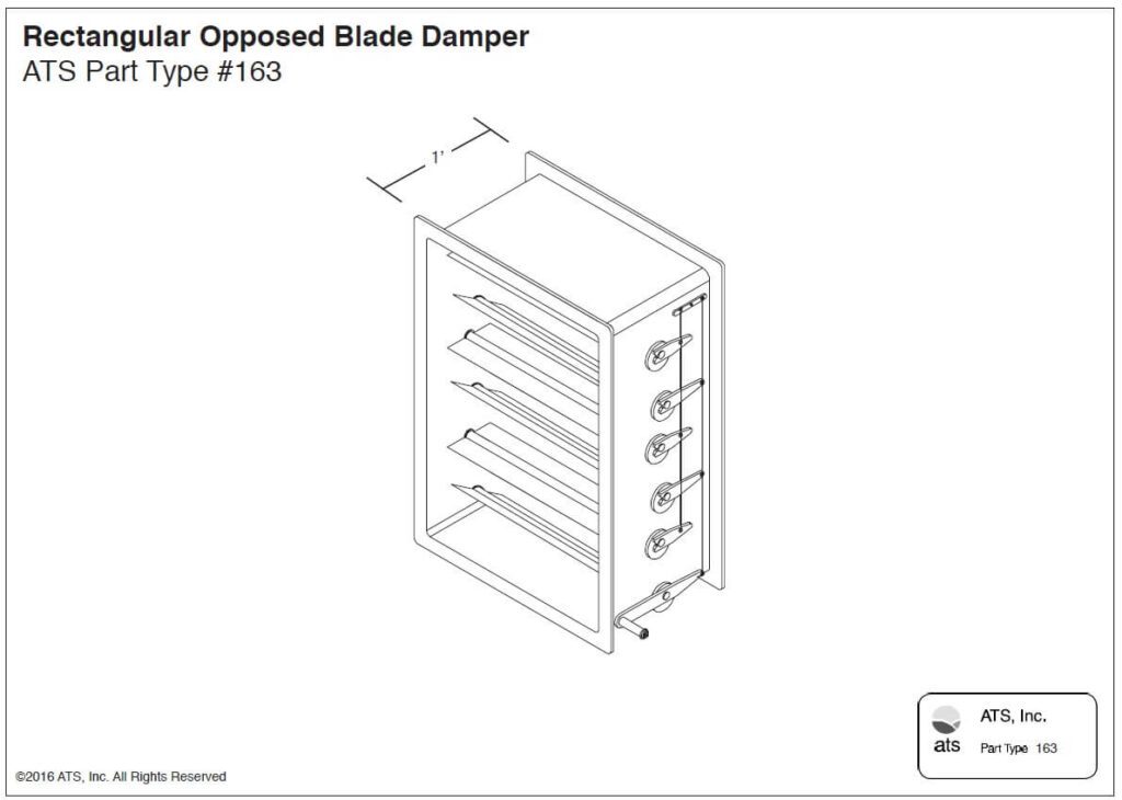 Rectangular Opposed Blade Damper