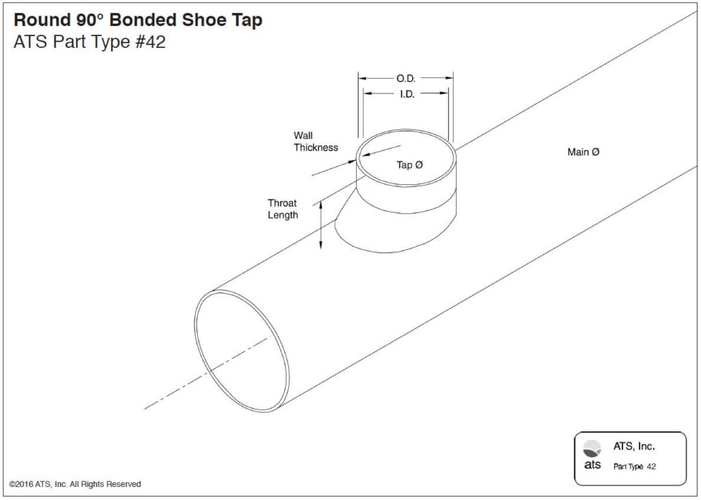 Round 90° Bonded Shoe Tap