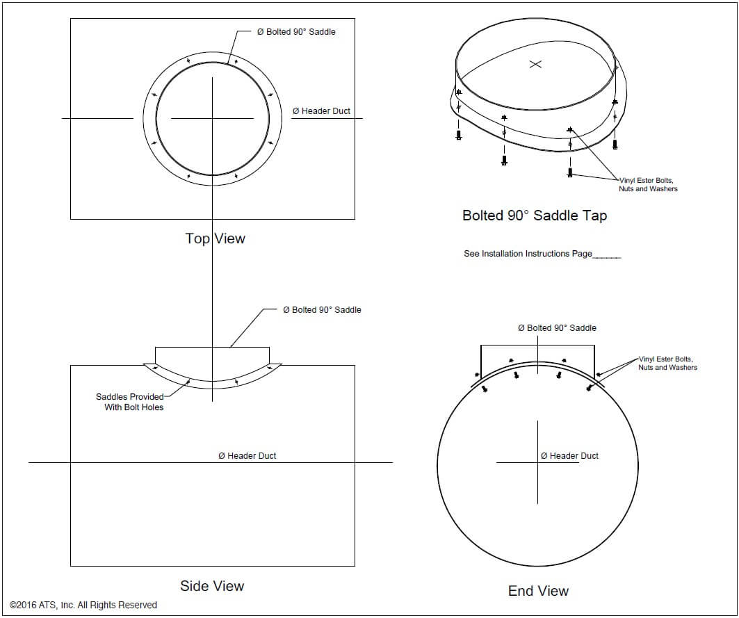 Round ATS Bolted Saddle Tap