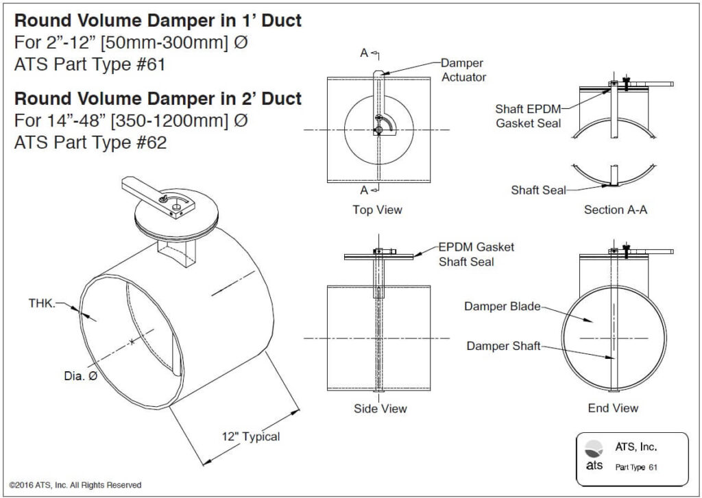 Round Volume Damper