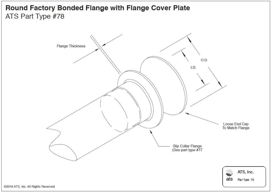 Round Factory Bonded Flange with Flange Cover Plate